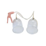Non-surgical breast enlargement vacuum pump device with silicone tubing and airlock cups