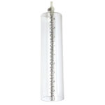 Transparent vacuum penis pump cylinder with smooth comfort edges